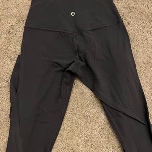 lululemon size 4 align leggings- dark carbon